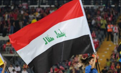 Irák, vlajka, fotbal